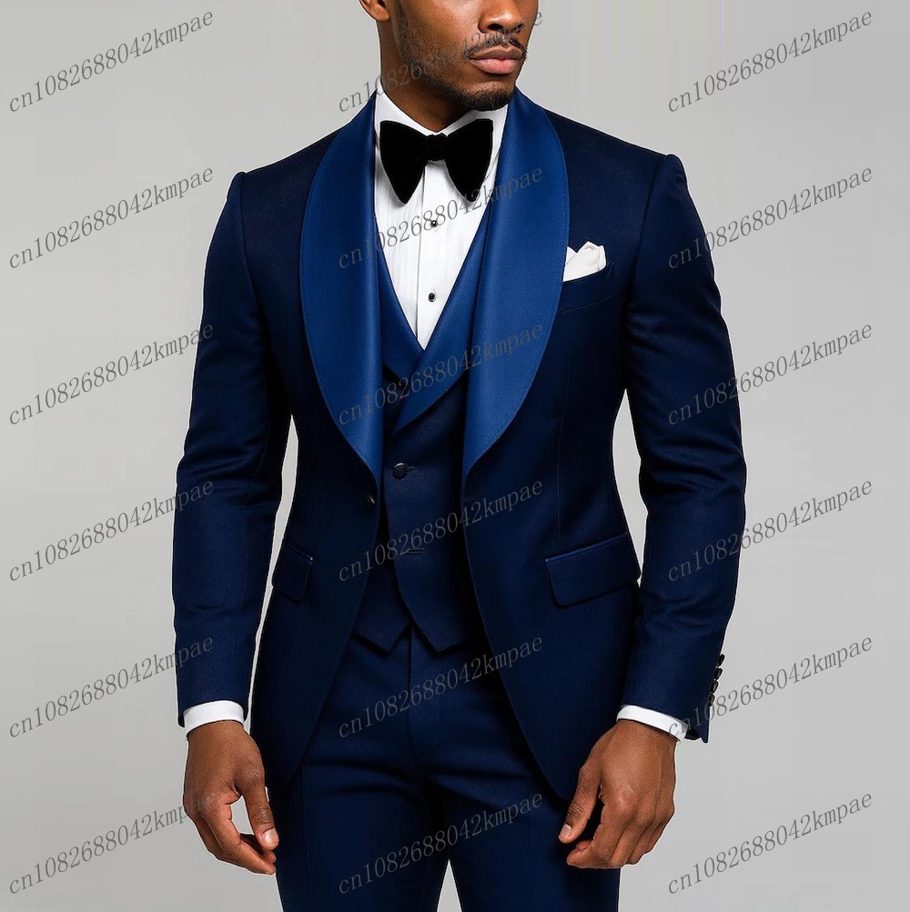 Men'S Formal Wear Rental - 새로운 네이비 블루 정장 남성 예복