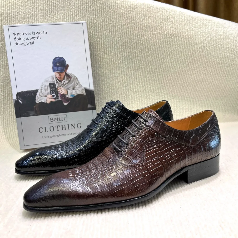 Men'S Formal Office Wear Shoes - 이탈리아 럭셔리 남성 지적 발가락 옥스포드