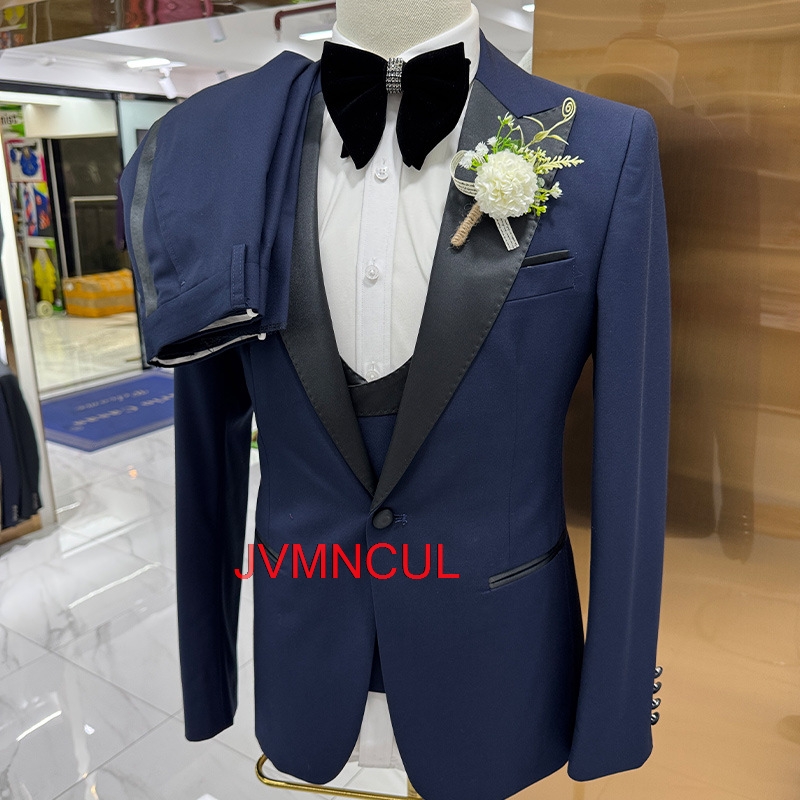 Men Formal Party Wear Outfit - 남성 3피스 슬림핏 정장 세트 (웨딩,