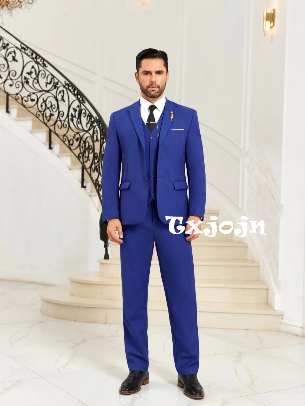 Men Formal Party Wear Outfit - 새로운 블루 남성 슬림핏 정장 3피스