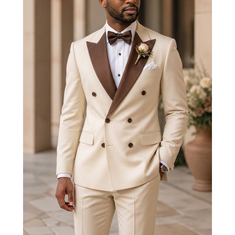 Men Formal Party Wear Outfit - 남성 더블 브레스티드 턱시도 수트 패션