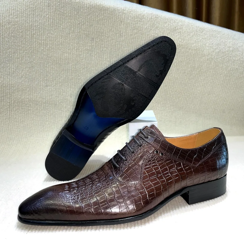 이탈리아 럭셔리 남성 지적 발가락 옥스포드 신발 블랙  - Men'S Formal Office Wear Shoes 리뷰 및 가격