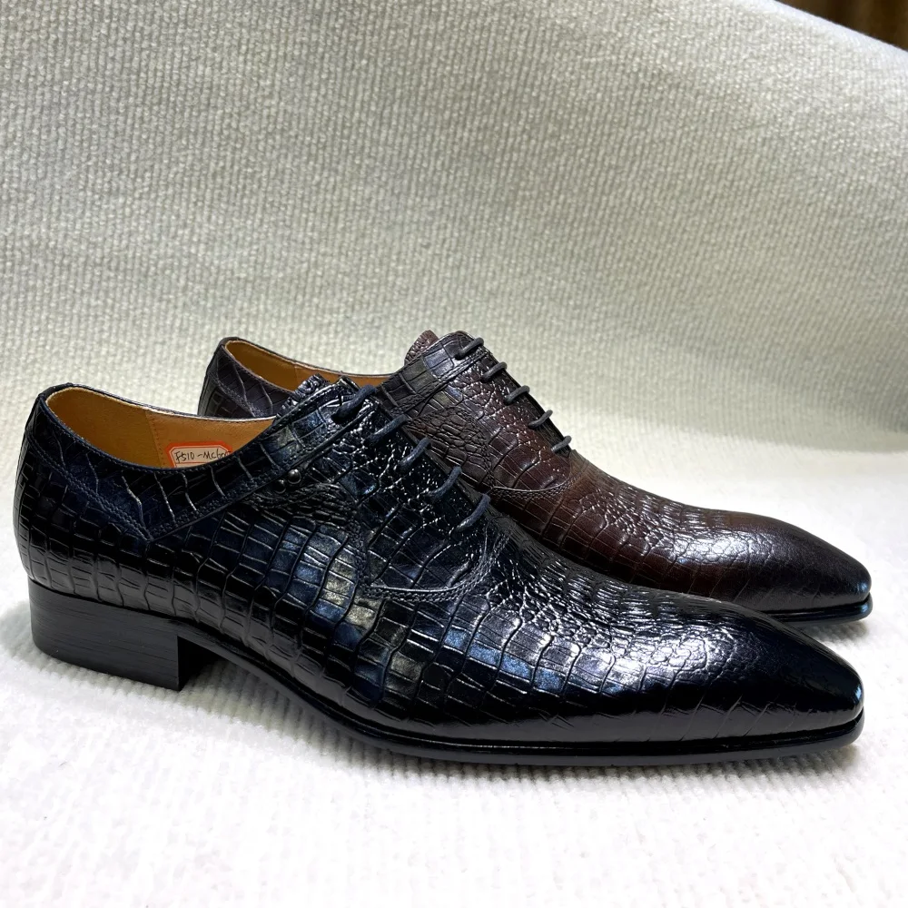 이탈리아 럭셔리 남성 지적 발가락 옥스포드 신발 블랙  - Men'S Formal Office Wear Shoes 리뷰 및 가격