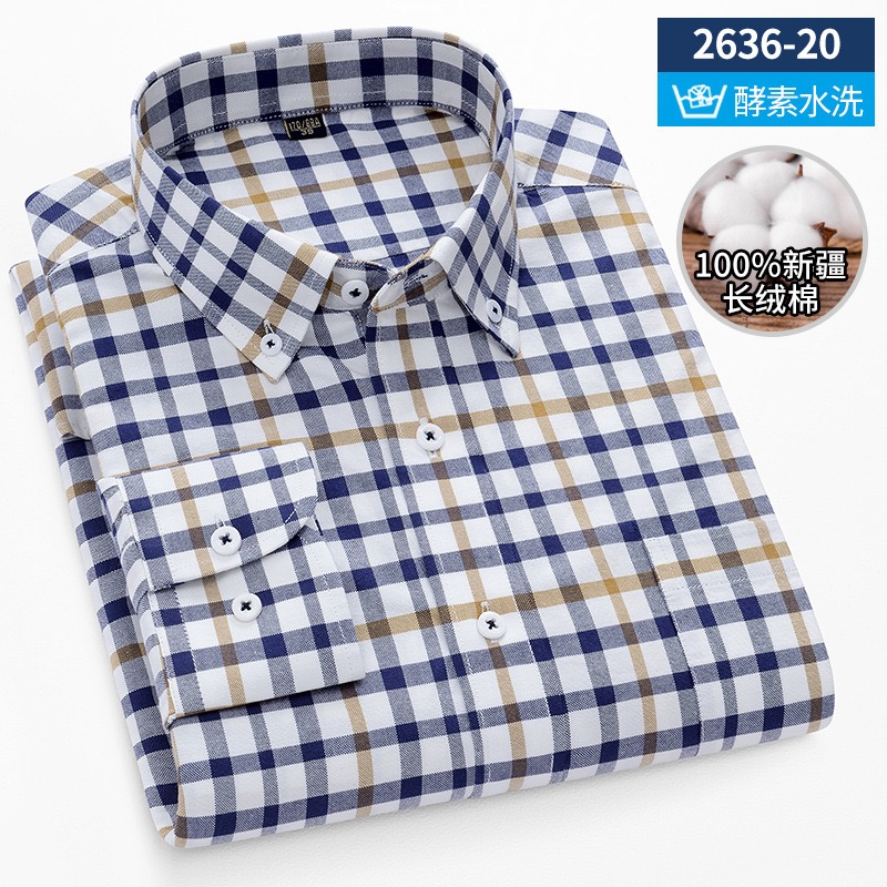 남성용 통기성 순면 긴팔 셔츠, 편안한 비즈니스 캐주얼 - Men Formal Wear Shirts 리뷰 및 가격