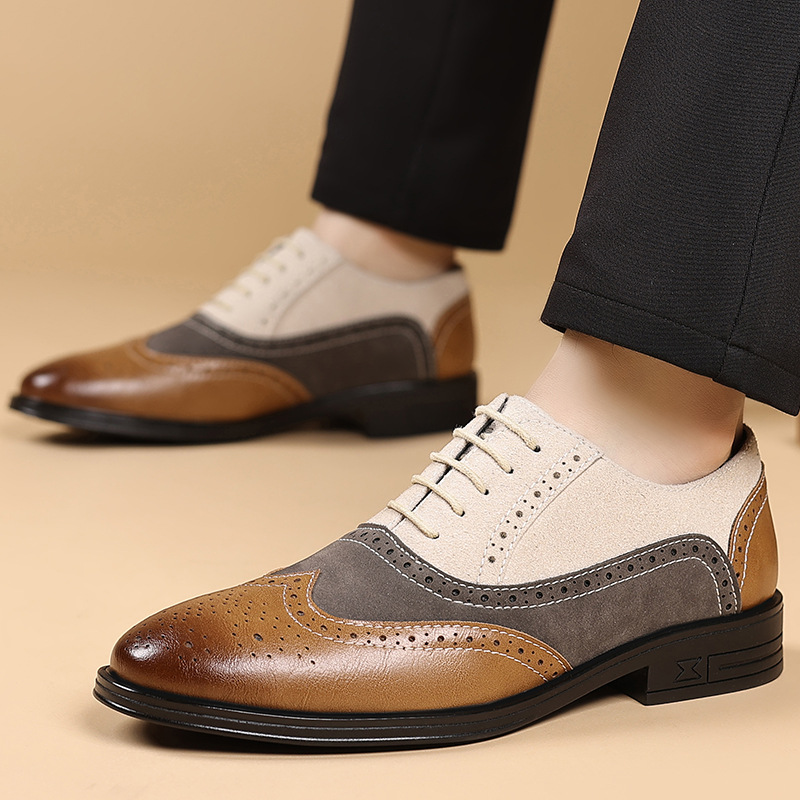 럭셔리 남성 드레스 슈즈 레트로 브로그 슈즈 남성용 편 - Men'S Luxury Formal Wear 리뷰 및 가격
