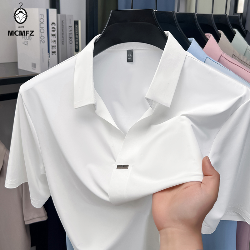 심플 히든 바 클래스프 남성 플랫 라펠 셔츠 싱글 메탈 - Men Formal Wear Shirts 리뷰 및 가격