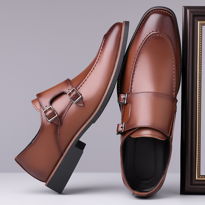 남성용 슬립온 정장 가죽 더비 슈즈, 편안하고 통기성  - Men'S Formal Office Wear Shoes 리뷰 및 가격