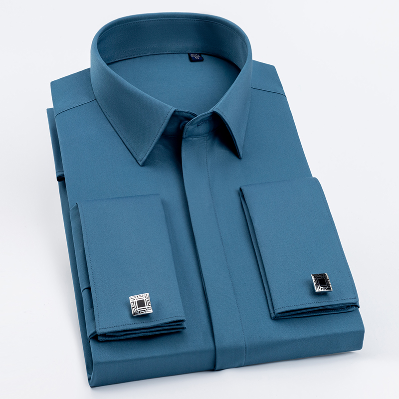 남성용 프렌치 커프스 링크 셔츠, 남성용 긴소매, 고급 - Men Formal Wear Shirts 리뷰 및 가격