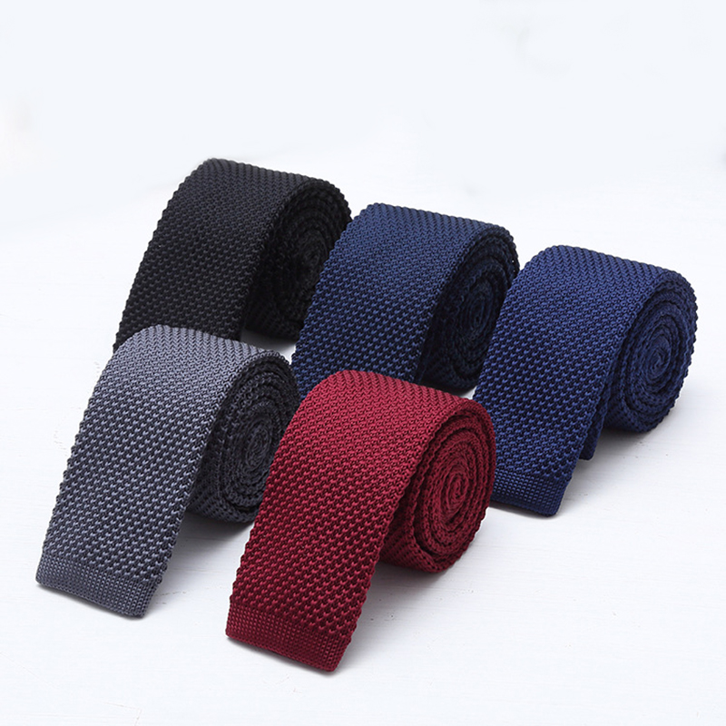 6cm 솔리드 블랙 화이트 니트 넥타이 남성용 포멀 패 - Men Formal Wear With Tie 리뷰 및 가격