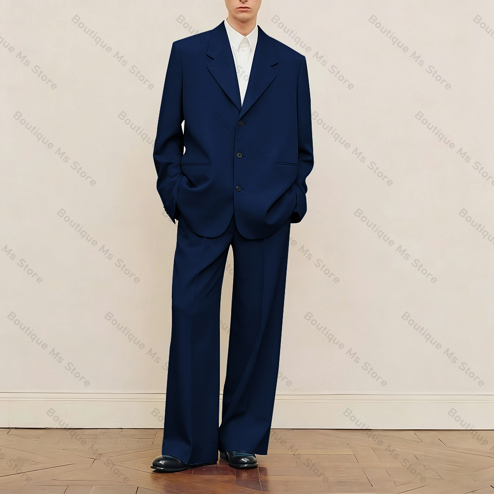남성용 블랙 오버사이즈 수트 세트 싱글 브레스티드 패션 - Men Formal Wear Fashion 리뷰 및 가격