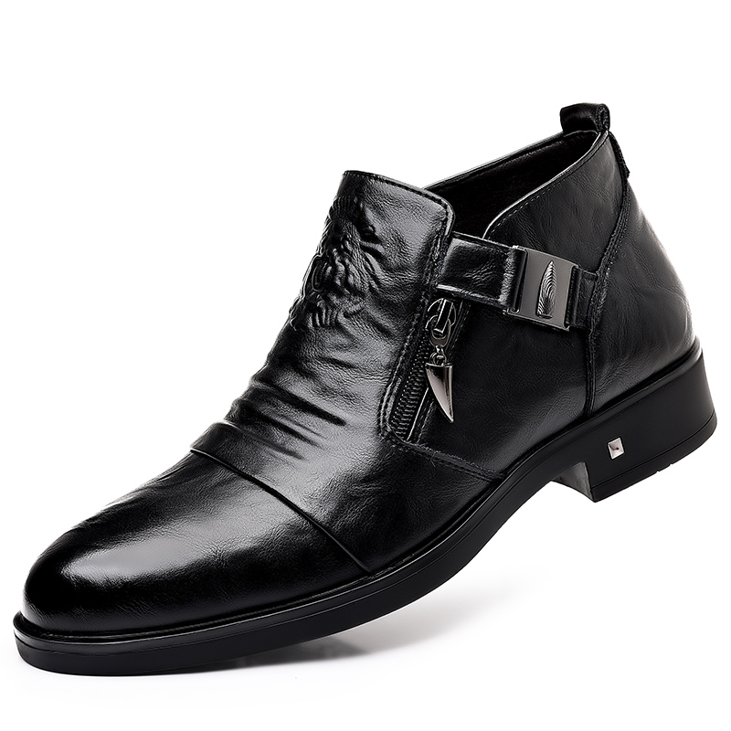 남성용 레트로 라이온 헤드 지퍼 드레스 슈즈 오피스 비 - Men'S Luxury Formal Wear 리뷰 및 가격